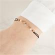 Bracelet silver rose gold plated zirconia