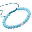 Bracelet textile glass beads and zirconia