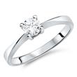 High-quality engagement ring sterling silver zirconia