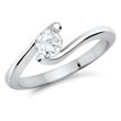 High-Quality Engagement Ring Sterling Silver Zirconia