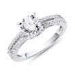 High quality engagement ring silver zirconia