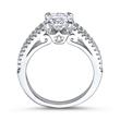 High quality engagement ring silver zirconia