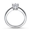Engagement ring sterling silver large zirconia