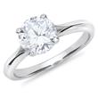 Engagement ring silver large zirconia 8,0mm