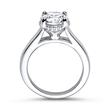 Engagement Ring Silver Zirconia 8mm