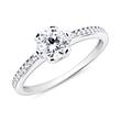 Engagement ring in 9K white gold with zirconia