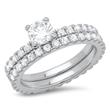 Premium engagement ring set sterling silver