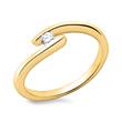18ct yellow gold engagement ring with diamond 0,1ct