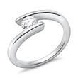 Engagement ring 14ct white gold diamond 0,5ct