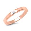 14k rose gold engagement ring with diamond 0,05ct