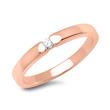 Anillo de compromiso oro rosa 18 quilates con diamante 0,05 ct.