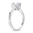 Engagement ring sterling silver rhomb zirconia