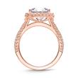 Engagement ring made of 925 silver, rose gold plated zirconia