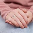 Splendid engagement ring sterling silver zirconia