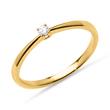 Engagement ring 1x diamond 0,05ct 14ct yellow gold