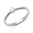 14ct white gold engagement ring diamond 0,15 hoops