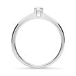 14ct white gold engagement ring diamond 0,15 hoops