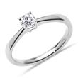 Engagement ring in 14K white gold with diamond, 0.25 ct.