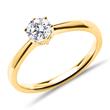 14K gold engagement ring with Lab-grown brilliant