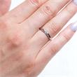 14 quilates anillo de compromiso de oro blanco con diamante 0,10 ct.