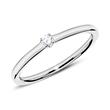 Ring in 14ct white gold with diamond 0,05 ct.