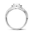 Engagement ring sterling silver with zirconia