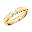 Engagement ring in 14ct gold with diamond 0,15 ct.