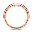 14ct rose gold engagement ring with diamond 0,25 ct.