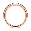 14k roségouden verlovingsring met Diamant 0.25 ct.