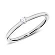 Engagement ring 18ct white gold with diamond 0,05 ct.