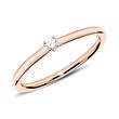 Engagement ring in 18ct rose gold with diamond 0,05 ct.