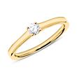 18ct gold engagement ring with diamond 0,15 ct.