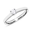 18ct white gold engagement ring with diamond 0,25 ct.
