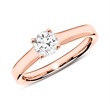 Engagement ring 14ct rose gold with diamond 0,50 ct.