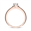 Solitaire ring in 18ct rose gold with diamond 0,50 ct.