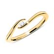 14ct gold ring with diamond 0,05 ct.