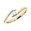 Ring of 18ct gold with diamond 0,15 ct.