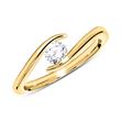 Anillo en oro 14 quilates con diamante 0,25 ct.