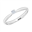 18ct white gold engagement ring with diamond 0,10 ct.