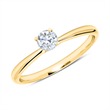 Engagement ring made of 14ct gold with diamond 0,25 ct.