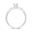 18ct white gold engagement ring with diamond 0,25 ct.