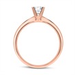 14 quilates anillo de oro rosa con diamante 0,50 ct.