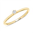 Ring Of 14ct Gold With Diamond 0,05 ct.