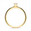 Ring of 14ct gold with diamond 0,10 ct.