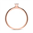 14ct rose gold engagement ring with diamond 0,10 ct.