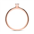 14k roségouden verlovingsring met Diamant 0.10 ct.