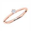 18ct rose gold ring with diamond 0,10 ct.