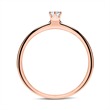 18ct rose gold ring with diamond 0,10 ct.