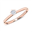 Ring in 18ct rose gold with diamond 0,15 ct.