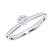 14ct white gold engagement ring with diamond 0,25 ct.